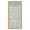 Wall Art * | Discounts 10X20 Bathroom Rules Framed Linen Wall Art