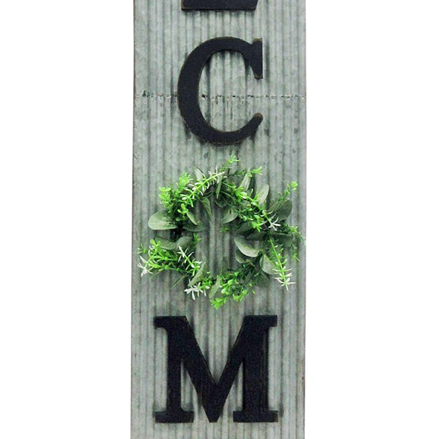 Wall Art * | Exclusive Design Galvanized Metal Welcome Sign, 55