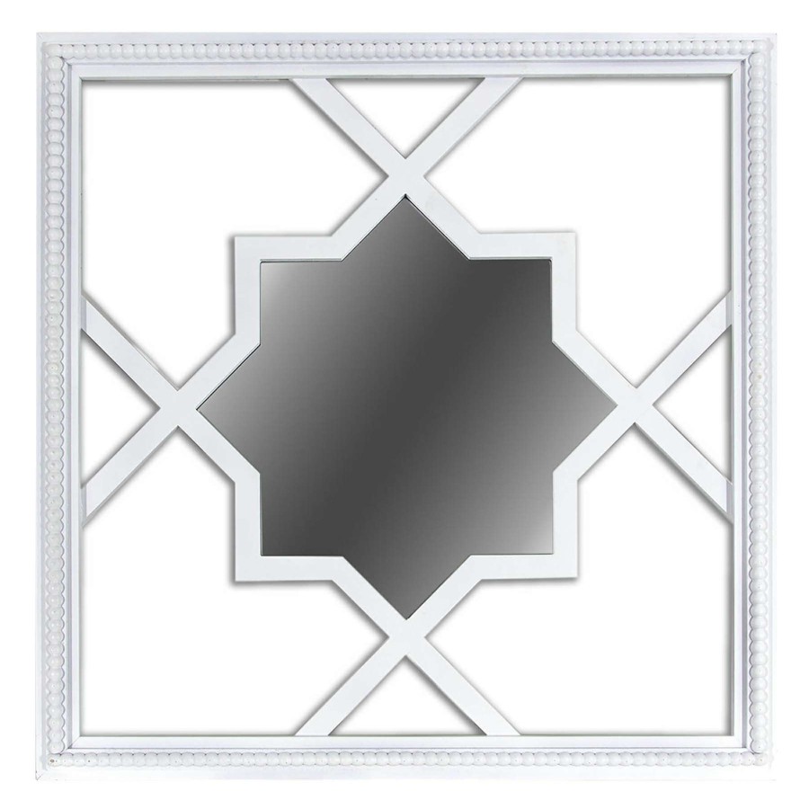 Mirrors * | Tendy Style Grace Mitchell Beaded Square Mirror, 30