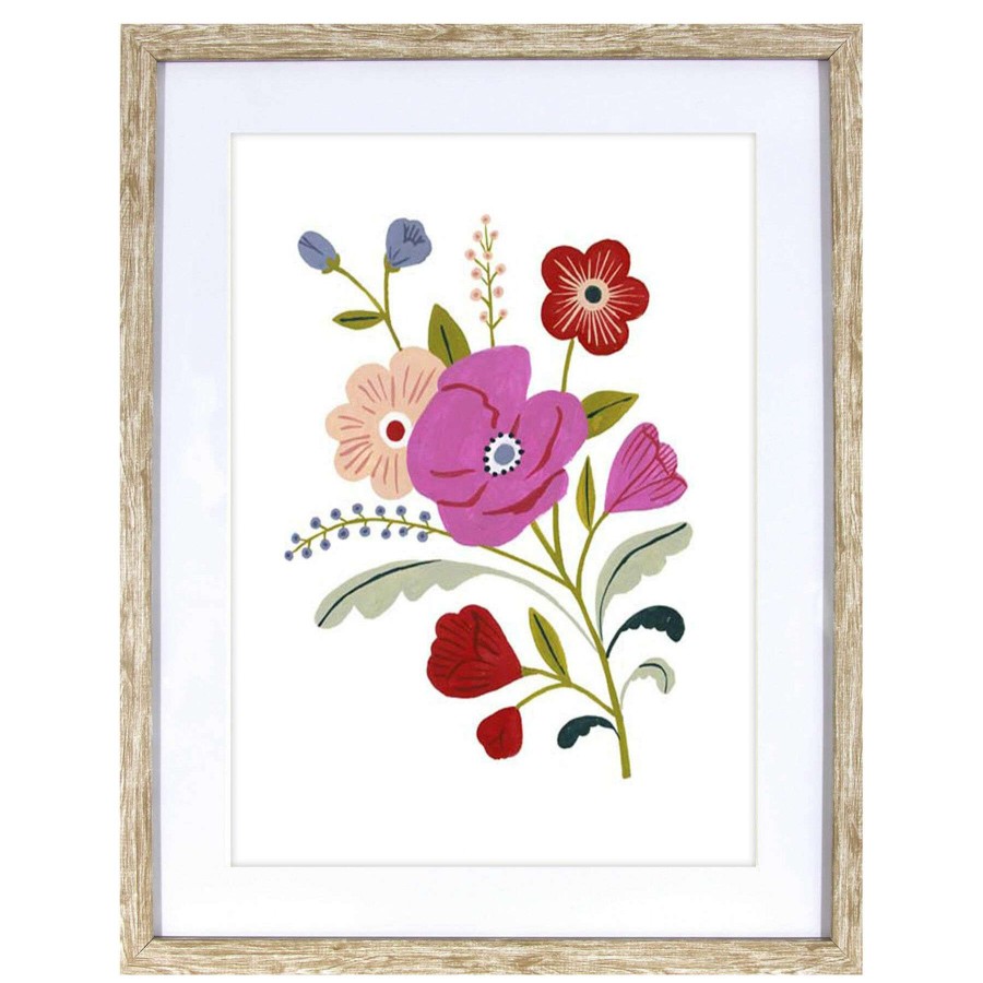 Wall Art * | Closeout Sale Grace Mitchell Glass Framed Pink & Red Flowers Wall Art, 16 20