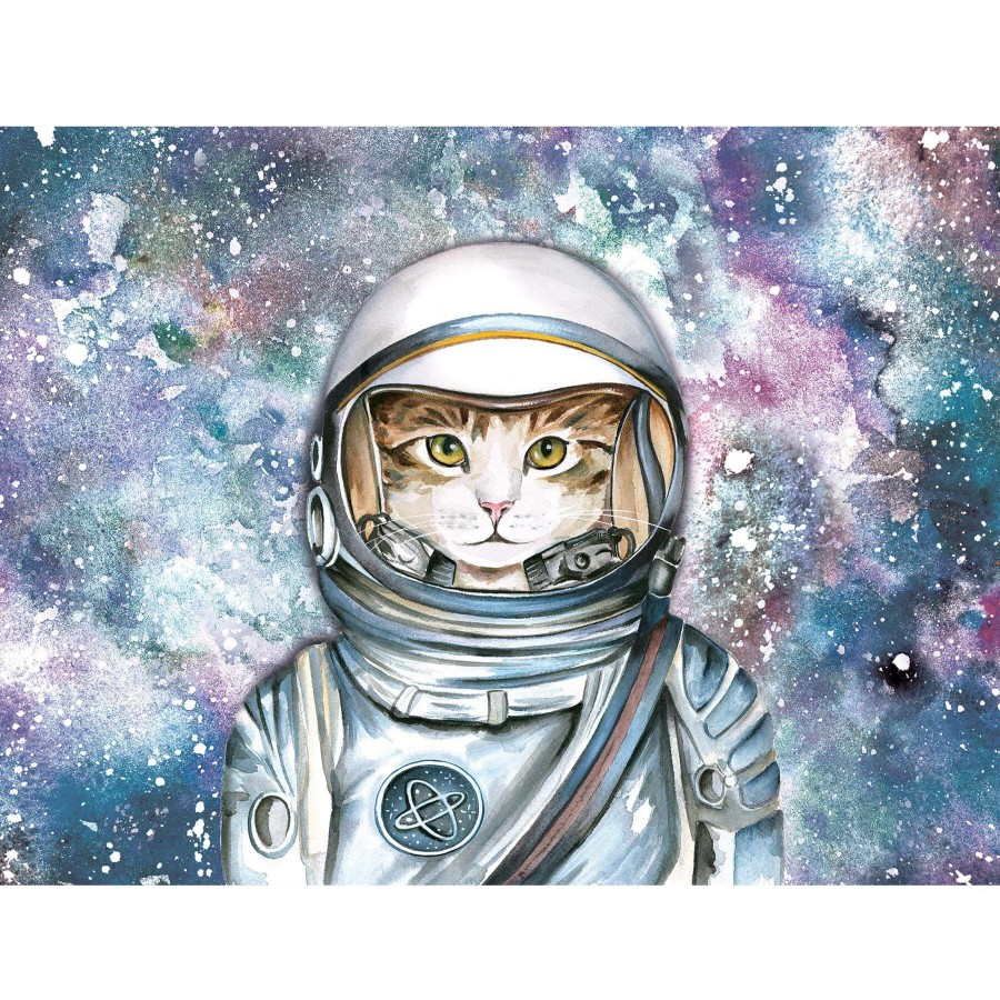 Wall Art * | Classical Cat In Space Canvas Wall Art, 12 16