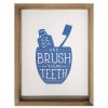 Wall Art * | Quick Delivery 11X14 Brush Your Teeth Framed Wall Art