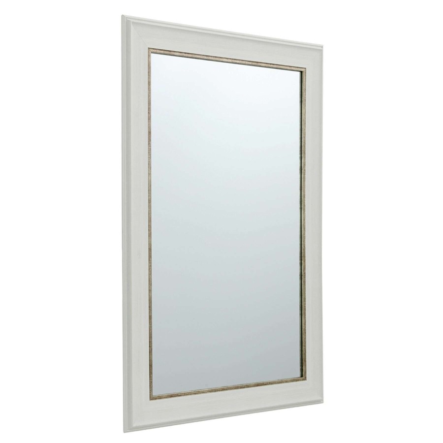 Mirrors * | Tendy Style 24X36 White With Gold Framed Mirror