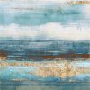 Wall Art * | Quick Delivery Aqua Striations Canvas Wall Art, 12