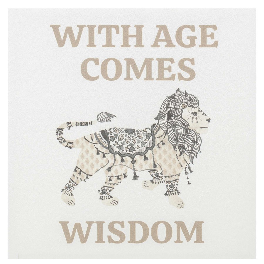 Wall Art * | Clearance Sale With Age Comes Wisdom Canvas Wall Sign, 4 14