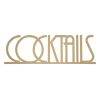 Wall Art * | Good Quality 25X8 Cocktails Metal Word Wall Decor