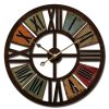 Frames & Clocks * | Good Quality 24X24 Wood Round Color Roman Wall Clock