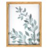 Wall Art * | Cheap Honeybloom Glass Framed Botanical Leaves Wall Decor, 11 14