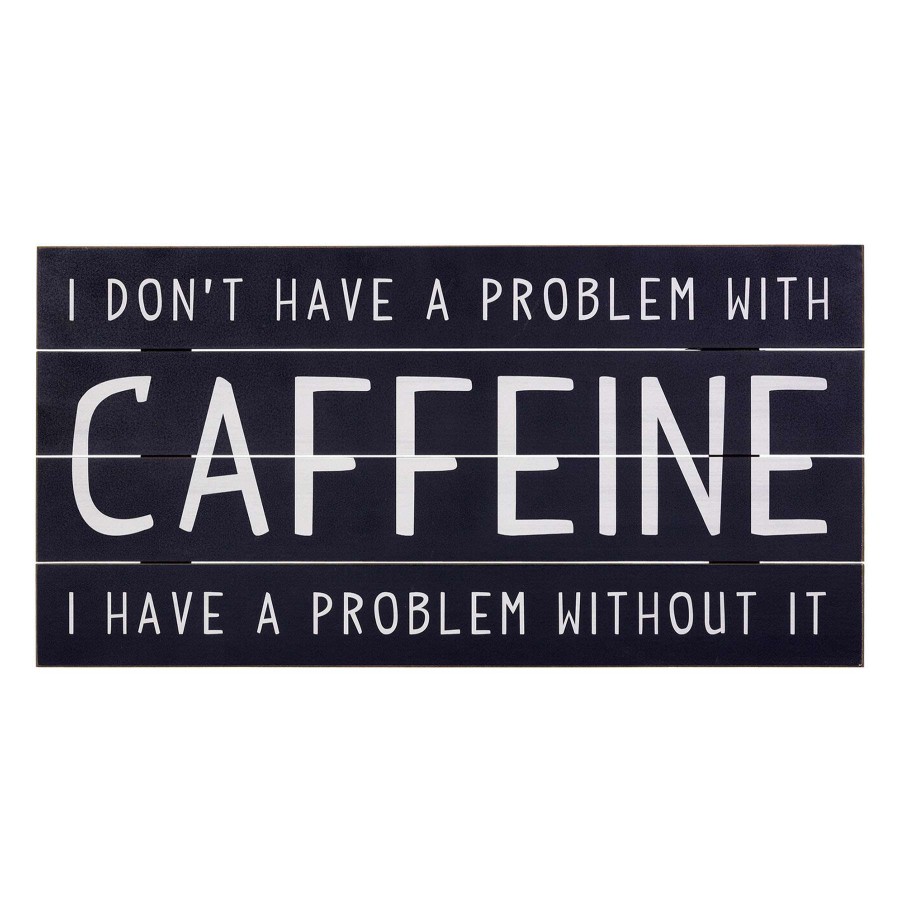 Wall Art * | Top Sellers 24X12 Problem With Caffeine Wall Art