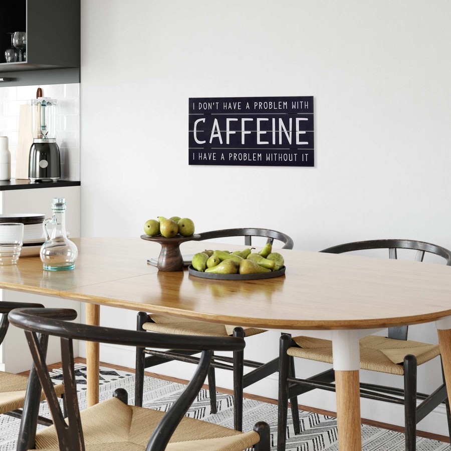 Wall Art * | Top Sellers 24X12 Problem With Caffeine Wall Art