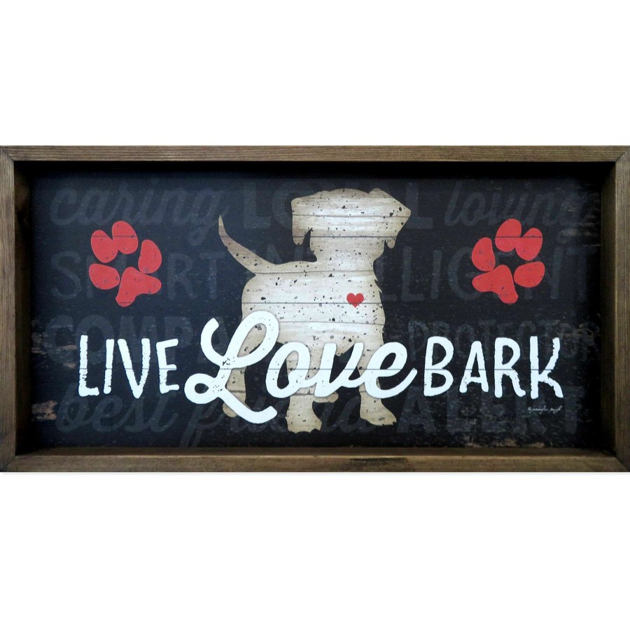 Wall Art * | Cheap 20X10 Live Love Bark Canvas Art