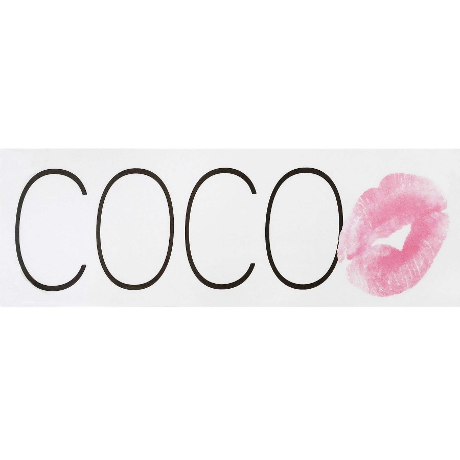 Wall Art * | Tendy Style 20X8 Coco Kisses Glitter And Glass Coat Canvas Art