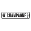 Wall Art * | Quick Delivery 20X5White Wood Champagne Street Sign Wall Decor