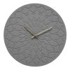 Frames & Clocks * | Cheap Grey Embossed Round Wall Clock, 16