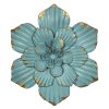 Wall Art * | Tendy Style 6X6 Blue Metal Flower