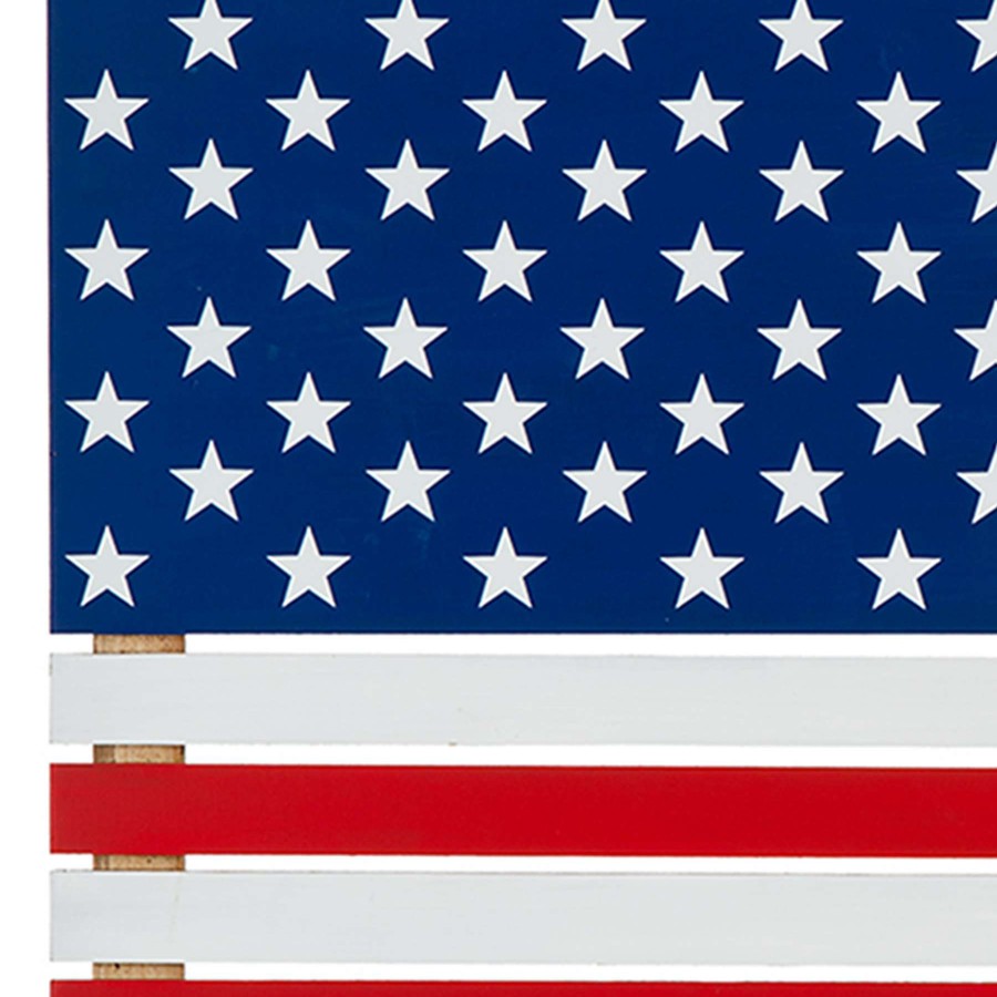 Wall Art * | Excellent Patriotic Flag Wooden Wall Decor, 40