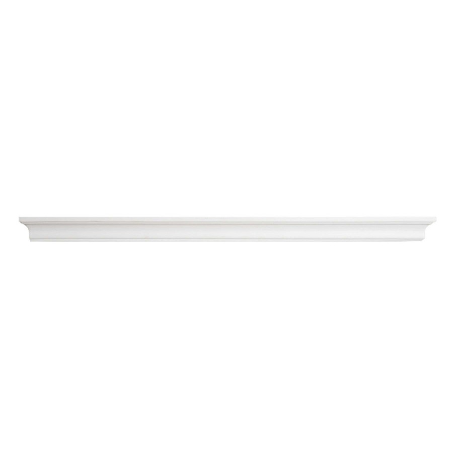 Wall Accents * | Discount Sale Kate 36In. White Wood Crown Ledge