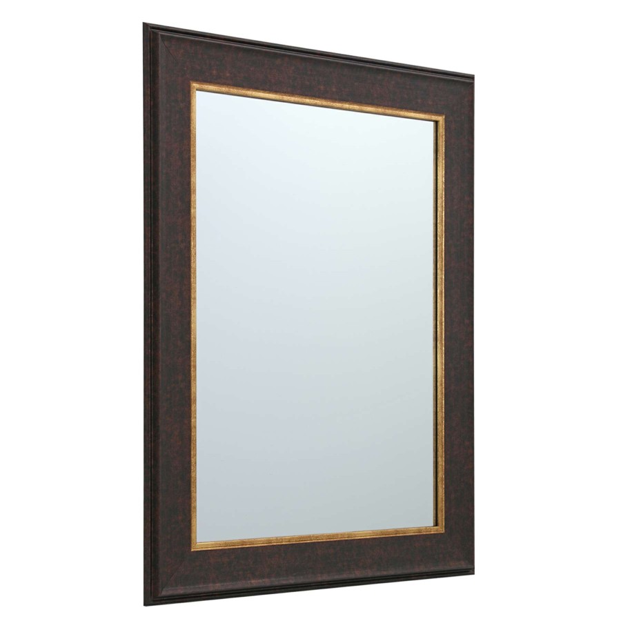 Mirrors * | Top Sellers 22X28 Brown With Gold Framed Mirror