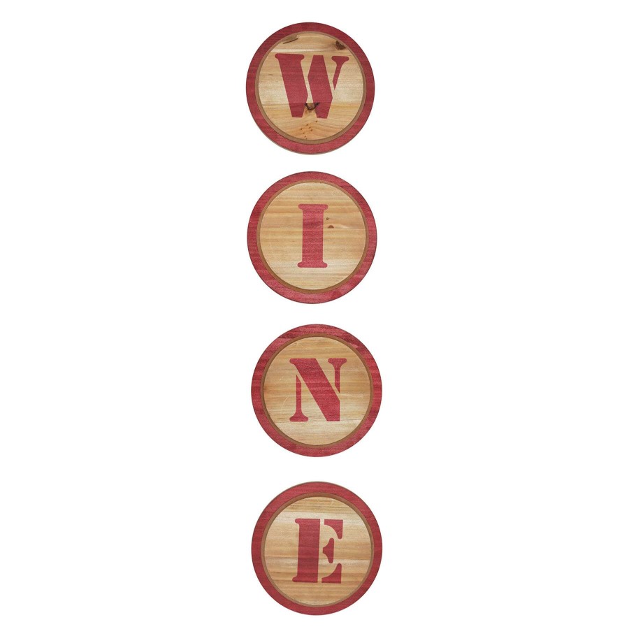 Wall Art * | Popular 8X8 4-Piece Wine Wall Decor