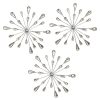 Wall Art * | Cheap 10In. 3-Piece Silver Teardrop Bling Burst Wall Art