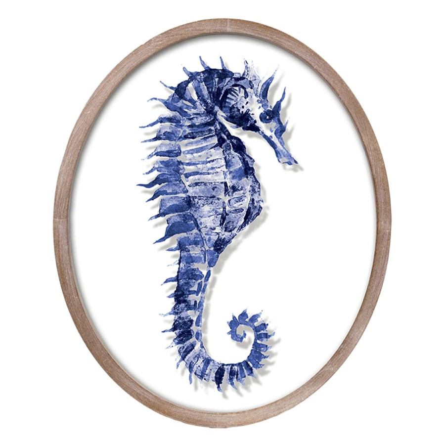 Wall Art * | Classical 10X12 Seahorse/Gls Wall Deco