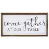 Wall Art * | Exclusive Design 20X9 Come Gather At Our Table Wood Framed Wall Decor