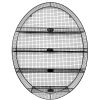 Wall Accents * | Closeout Sale 37X47 Metal Oval Black Wire Wall Basket