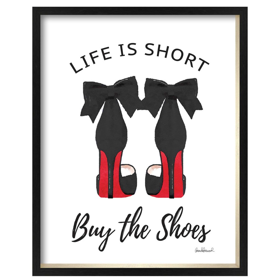 Wall Art * | Online Store 17X21 Buy The Shoes Framed Art Under Glass