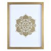 Wall Art * | Exclusive Design Glass Framed Metallic Mandala Wall Art, 11 14