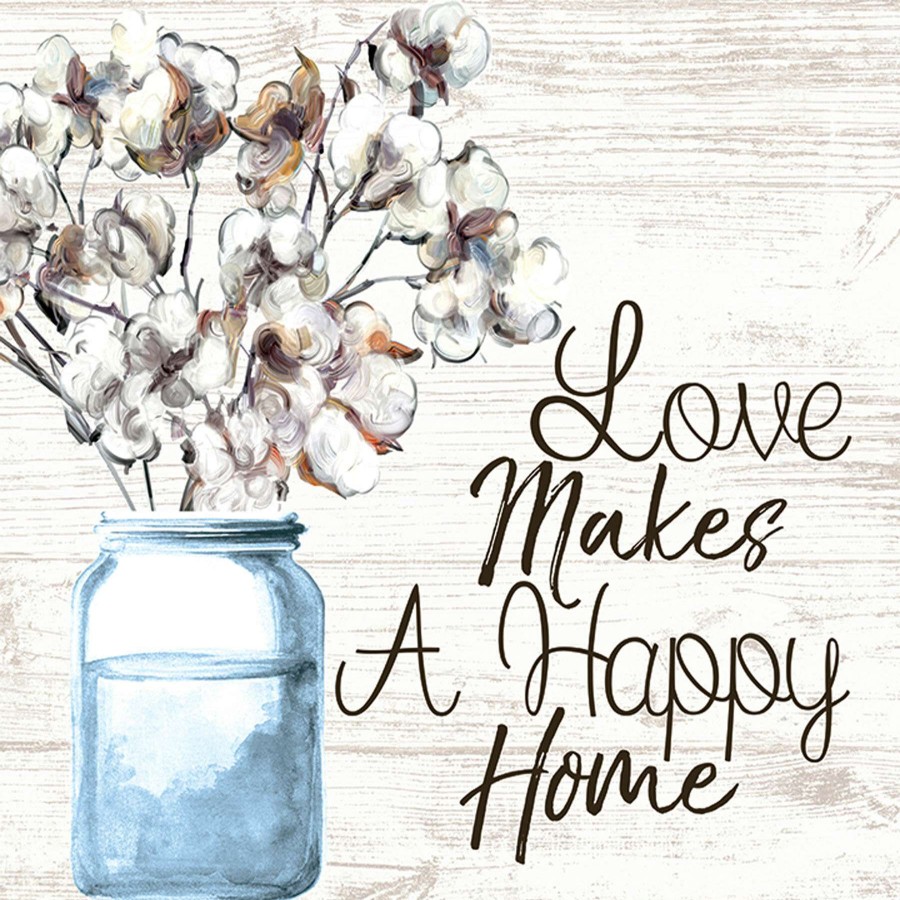 Wall Art * | Exclusive Design Mason Jar Flowers Ii Canvas Wall Art, 14