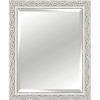 Mirrors * | Classical 28X34 Rectangle Solid Wood Antique White Wall Mirror