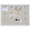 Wall Accents * | Excellent 22X28 White Ridged Profile With Linen Backer And 12 Gold Photo Clips