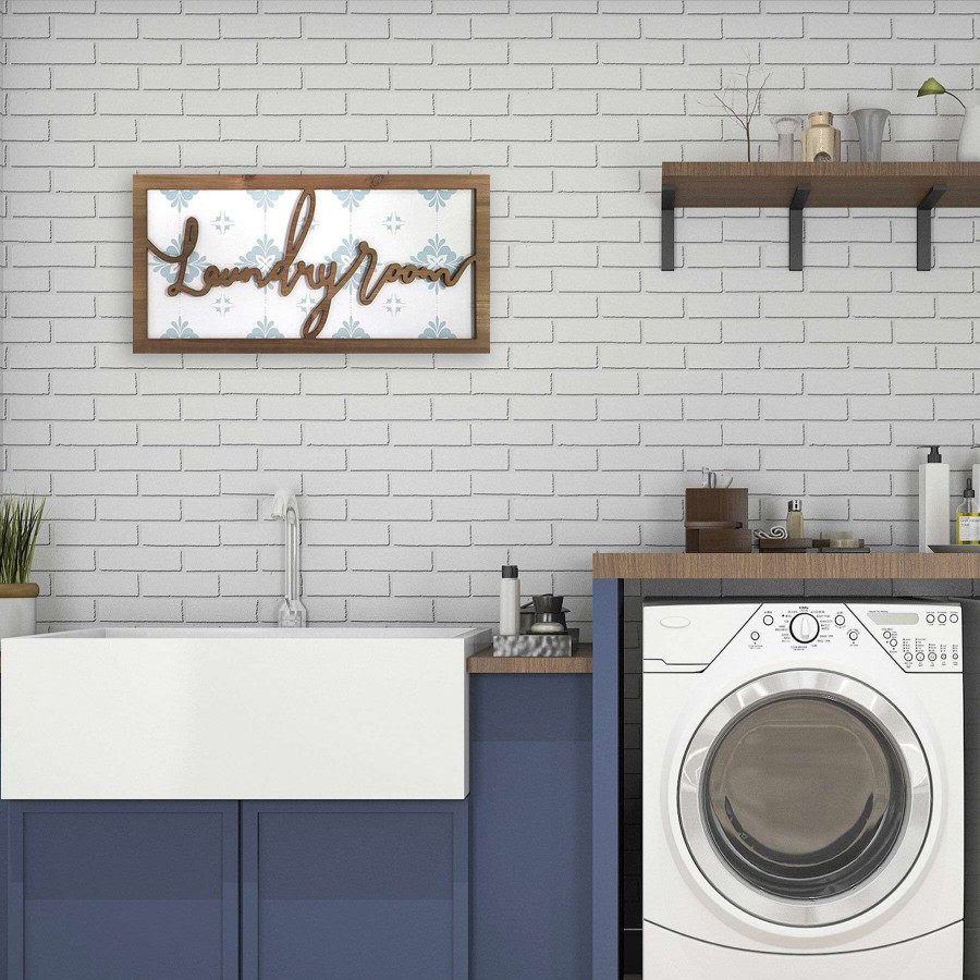 Wall Art * | Cheap 24X12 Laundry Room Framed Wall Art