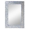 Mirrors * | Online Store Tracey Boyd Blue & Mother-Of-Pearl White Wall Mirror, 28 39