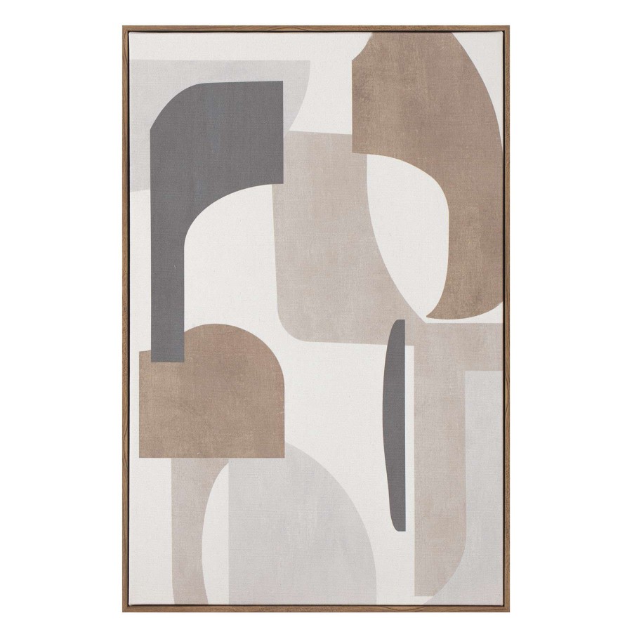 Wall Art * | Clearance Sale 20 30 Abstract Framed Canvas Wall Art, Neutral