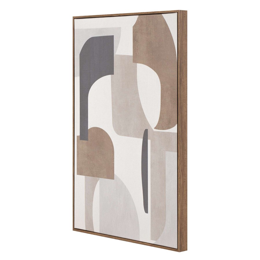 Wall Art * | Clearance Sale 20 30 Abstract Framed Canvas Wall Art, Neutral