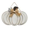 Wall Art * | Top Sellers Honeybloom White Pumpkin Wall Decor, 13