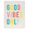 Wall Art * | Original Good Vibes Only Canvas Wall Art, 11 14