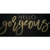 Wall Art * | Online Store Hello Gorgeous Glittered Glass Coat Canvas Wall Art, 33 15