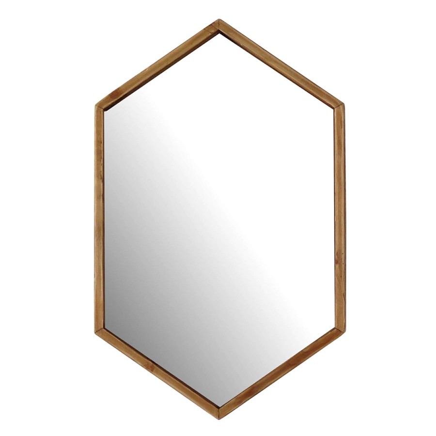 Mirrors * | Quick Delivery Tracey Boyd Gold Trim Hexagon Wall Mirror, 12 19.5