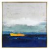 Wall Art * | Classical 35X35 Framed Blue Abstract Canvas Wall Art