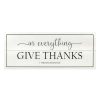 Wall Art * | Discount Sale Give Thanks Wall Sign, 20 8