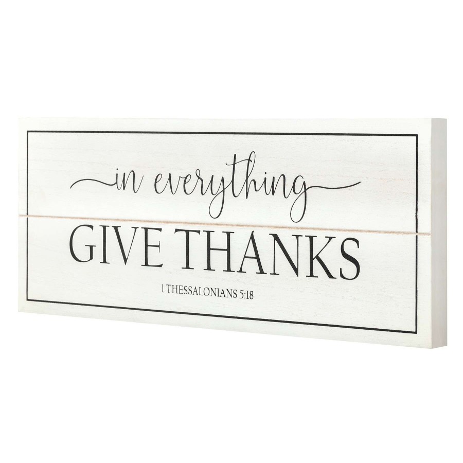 Wall Art * | Discount Sale Give Thanks Wall Sign, 20 8