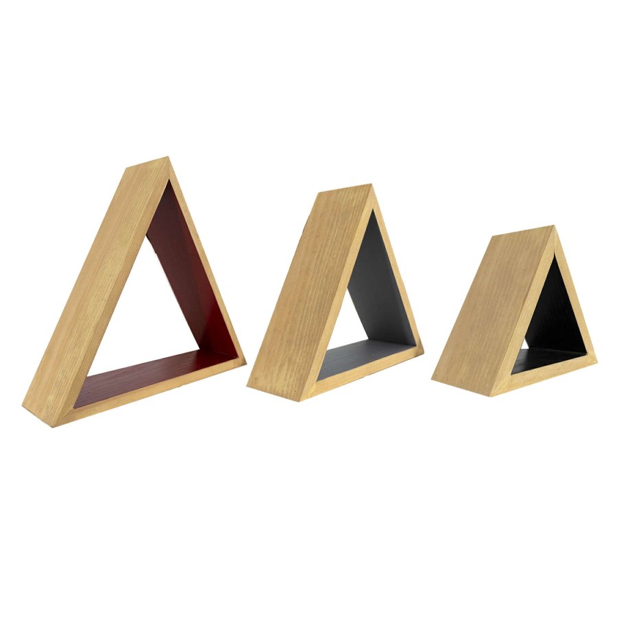 Wall Accents * | Discount Sale Nested Triangle Wall Shelf Set, 11 12