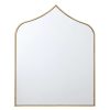 Mirrors * | Tendy Style Gold Framed Pointed Arch Wall Mirror, 22 28