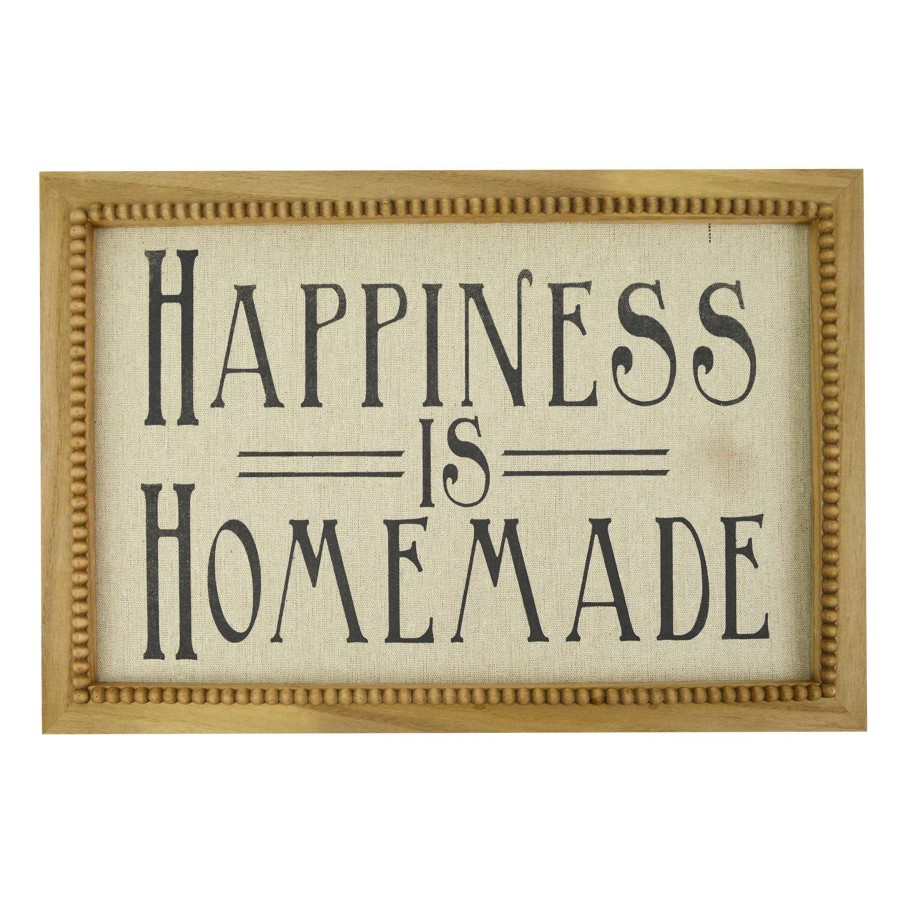 Wall Art * | New Threads Homemade Is Happiness Wooden Wall Sign, 18 12