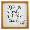 Wall Art * | Online Store 12X12 Plaq Lick The Bowl