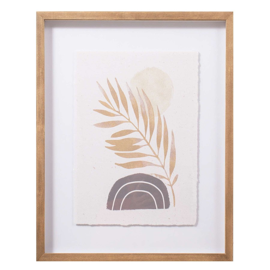 Wall Art * | Popular Tracey Boyd Glass Framed Abstract Leaf Print, 16 20