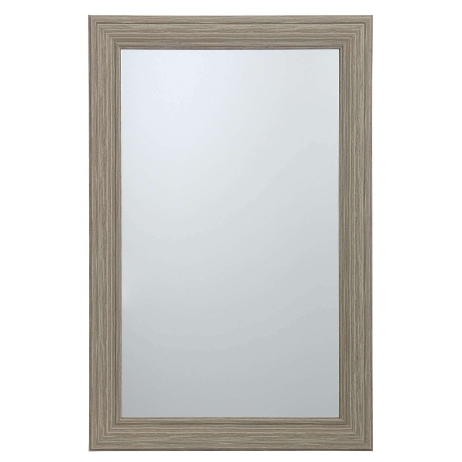 Mirrors * | Clearance Sale 24X36 Rectangle Tan Framed Mirror