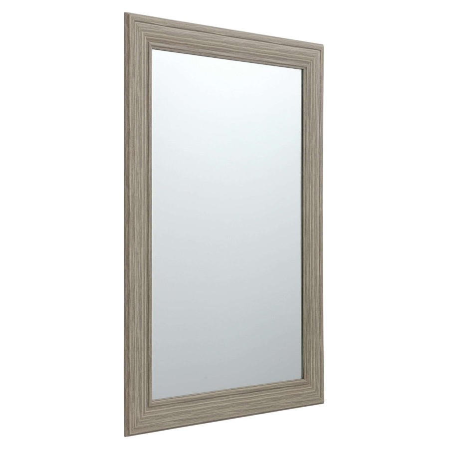 Mirrors * | Clearance Sale 24X36 Rectangle Tan Framed Mirror